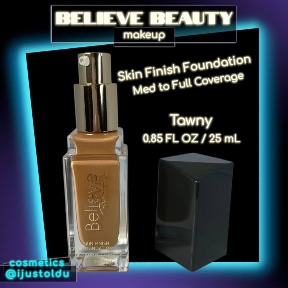 Believe Beauty Skin Finish Foundation Tawny | Pump Bottle | Medium–Full Coverage